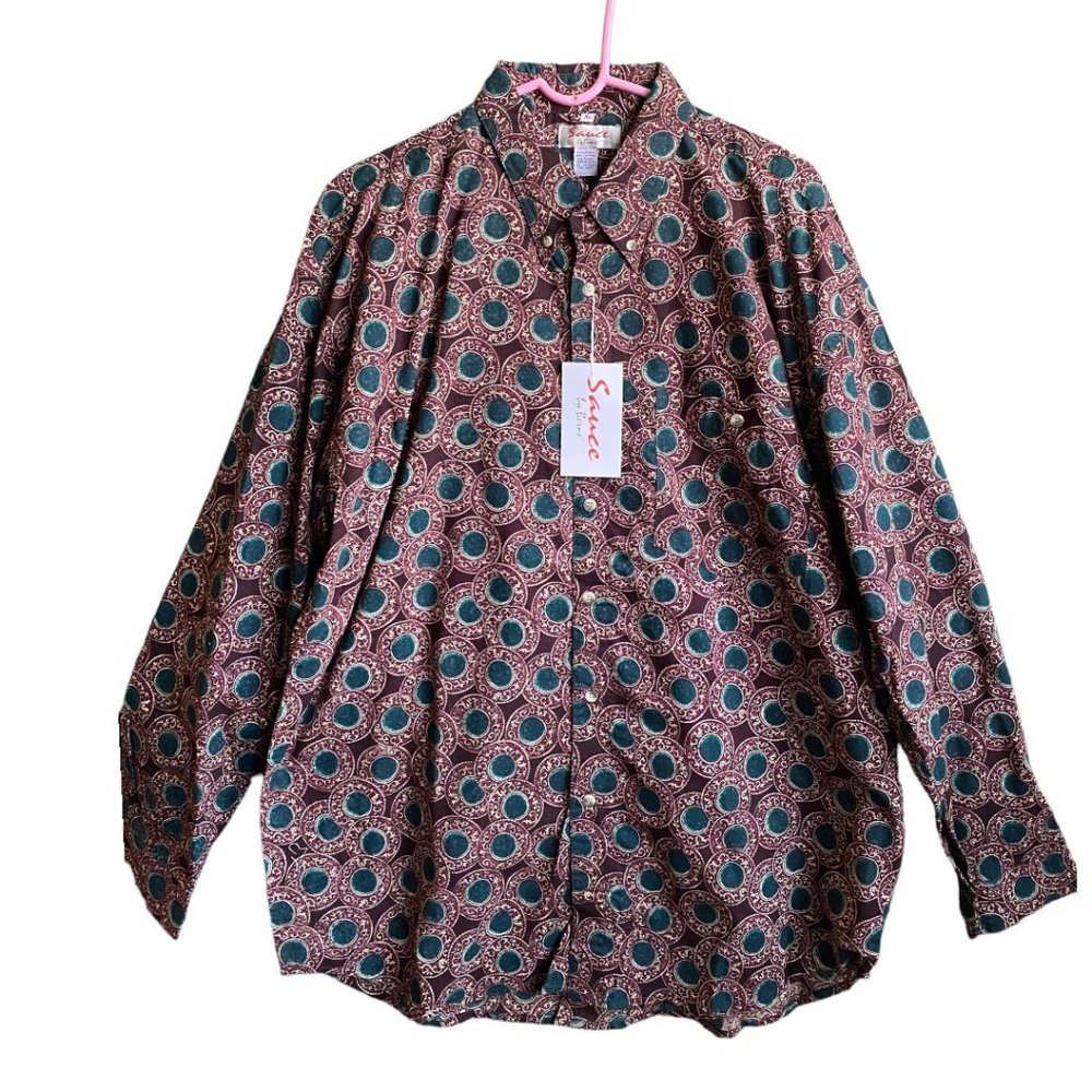 Sauce by Berne Cotton Button-Down NWT
